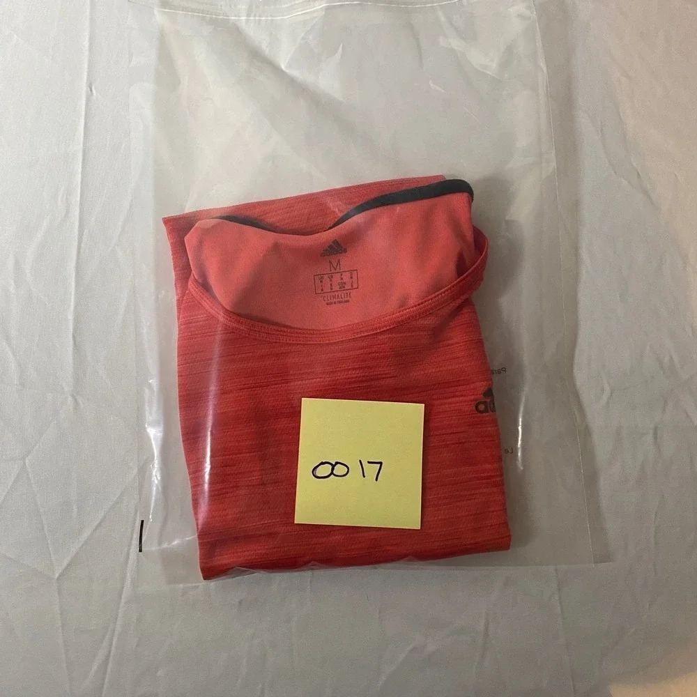 Adidas Mens Climalite Tank Top Orange Space Dye Athletic Singlet Medium - Picture 6 of 6